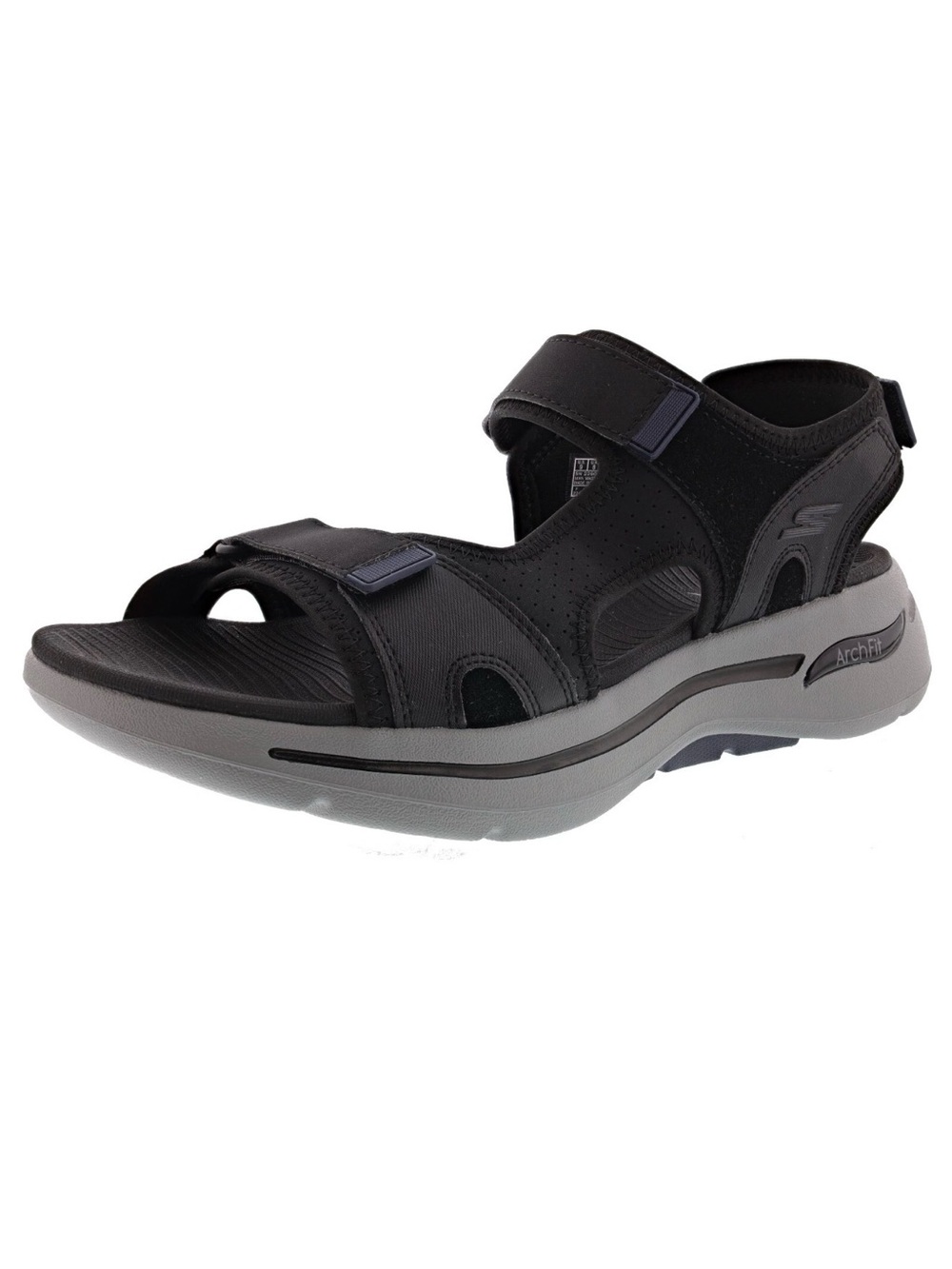 Skechers GO WALK Arch Fit Mission Sandals Men’s 12 Black Outdoor Comfort
